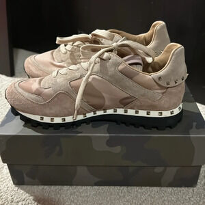Valentino Women's Sneakers in Beige and Pink